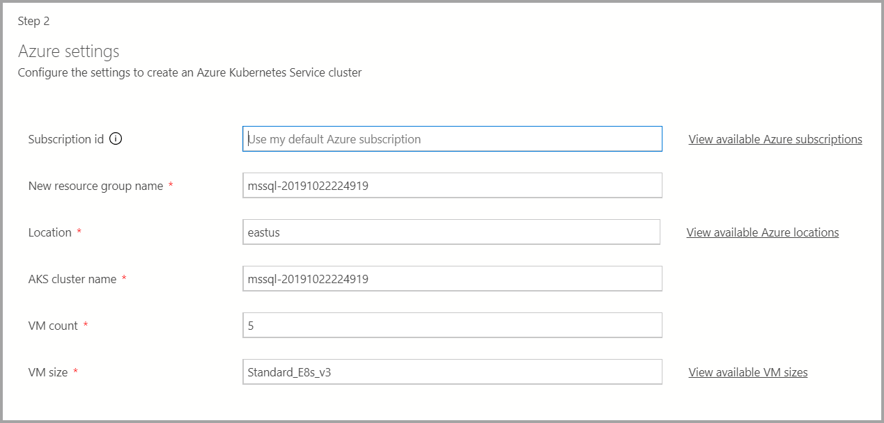 Configuración de azure