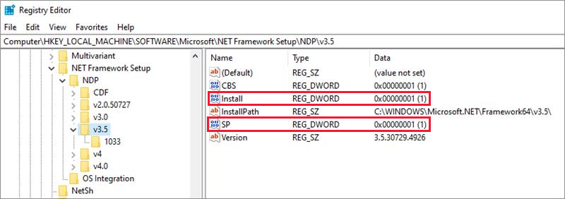 Compruebe la clave del Registro en el Editor del Registro.