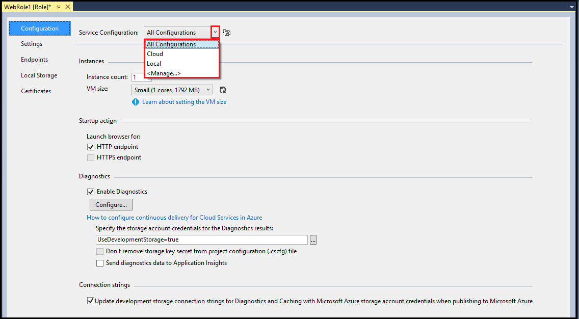 Lista Configuración de servicio 1