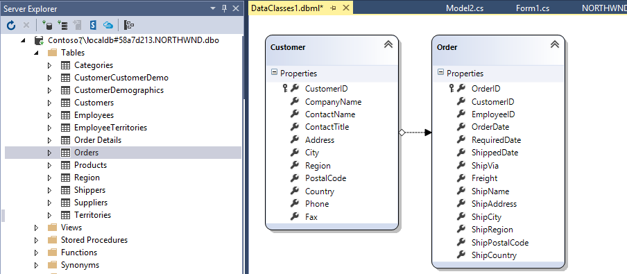 Diseñador LINQ to SQL