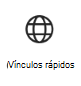 Captura de pantalla del icono de la tarjeta Vínculos rápidos con un vínculo para obtener más información.