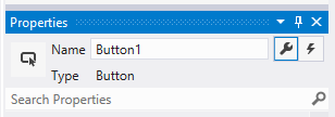 Propiedad Name en el diseñador de Visual Studio