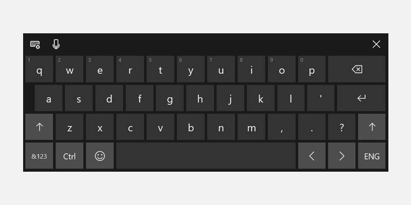 Teclado táctil de Windows 11