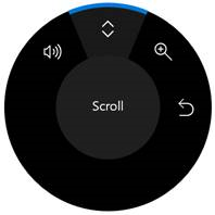 Captura de pantalla del menú Desconectado de Surface Dial.