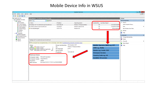 captura de pantalla de administración de actualizaciones de dispositivos MDM 4