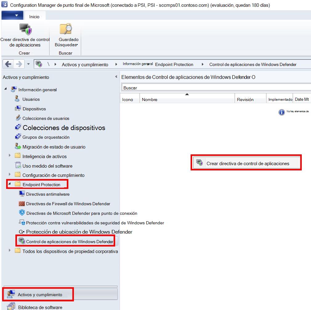 Cree una directiva de App Control en Configuration Manager.