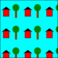 ilustración en la que se muestra la imagen base repetida horizontal y verticalmente en un rectángulo grande