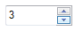 captura de pantalla del control de número con flechas pequeñas 