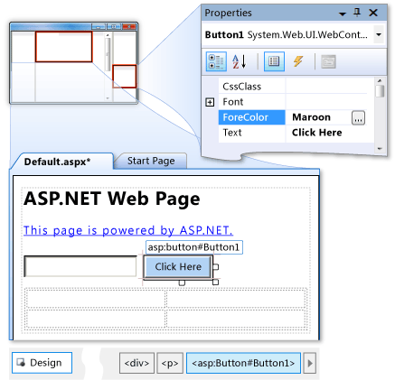 Set Button properties.