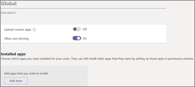 Capture d’écran montrant l’activation de la vue de chargement d’application personnalisée.