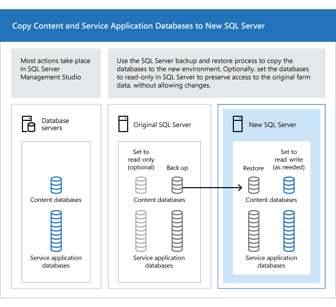 Copier du contenu et des bases de données vers SQL Server