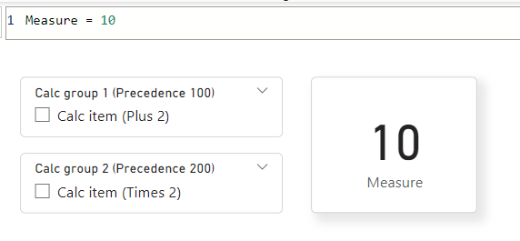 Expressions distinctes du groupe de mesures.