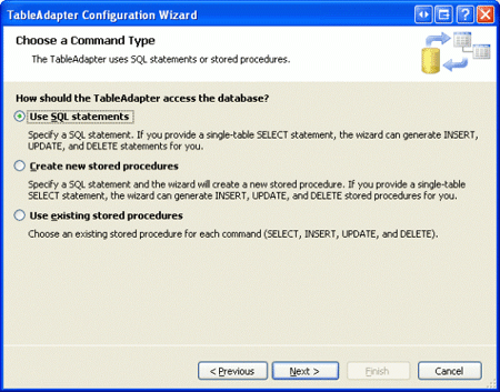 Spécifier les données à récupérer à l’aide d’une instruction SQL ad hoc