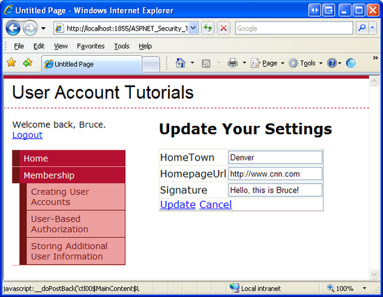 DetailsView restitue une interface modifiable