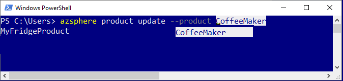 Produits de saisie automatique PowerShell