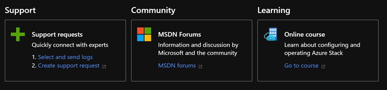 Obtenir des tutoriels de support pour Azure Stack Hub