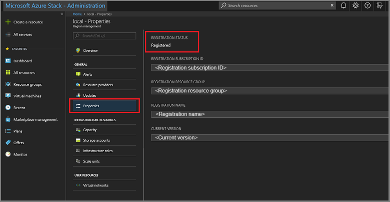 Vignette de gestion des régions dans le portail d’administration d’Azure Stack Hub