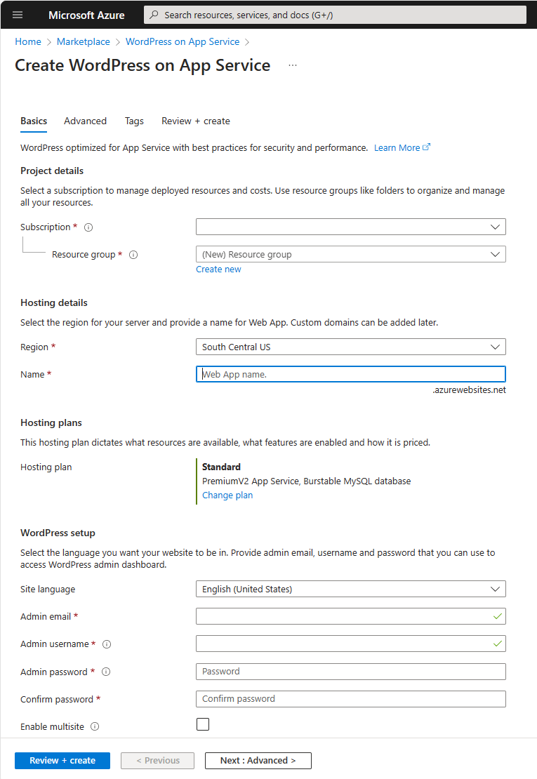 Capture d’écran de Créer un site WordPress.