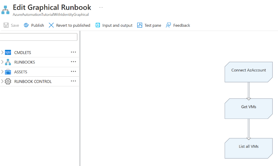 Runbook graphique d’Automation