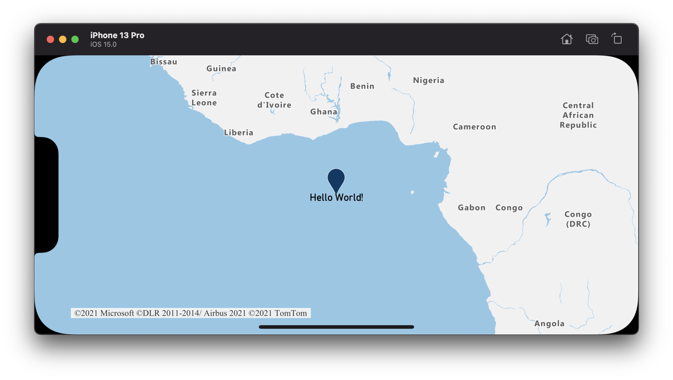 Capture d’écran montrant le contrôle de zoom ajouté à la carte.