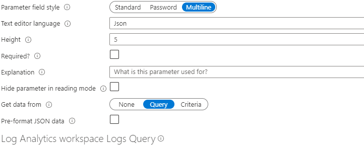 Capture d'écran de l'option Pré-formater les données JSON.