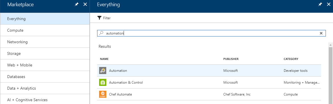 Ajout d’Azure Automation