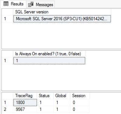 Capture d’écran montrant le résultat attendu dans SSMS.