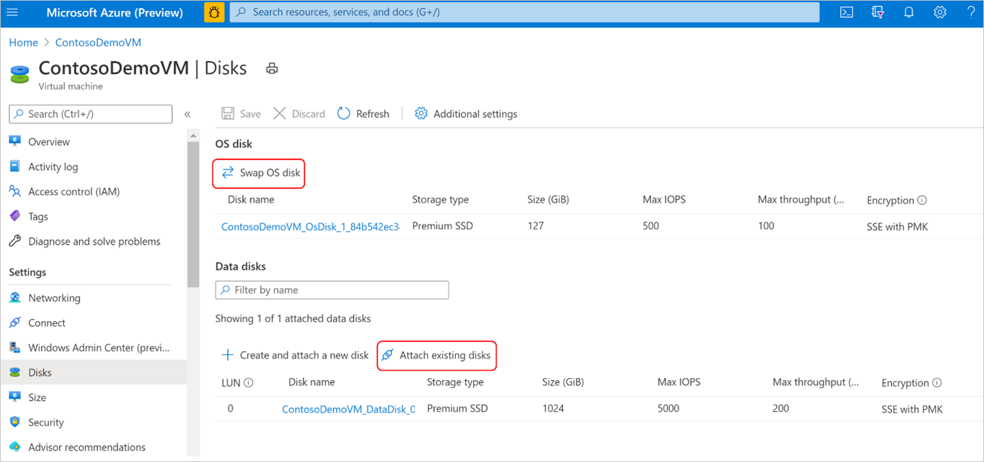 Échange de disques de système d’exploitation