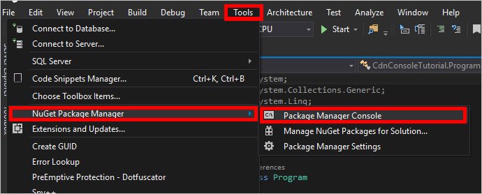 Gérer les packages NuGet