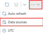 Capture d’écran montrant l’ajout d’une source de données via le menu Plus.