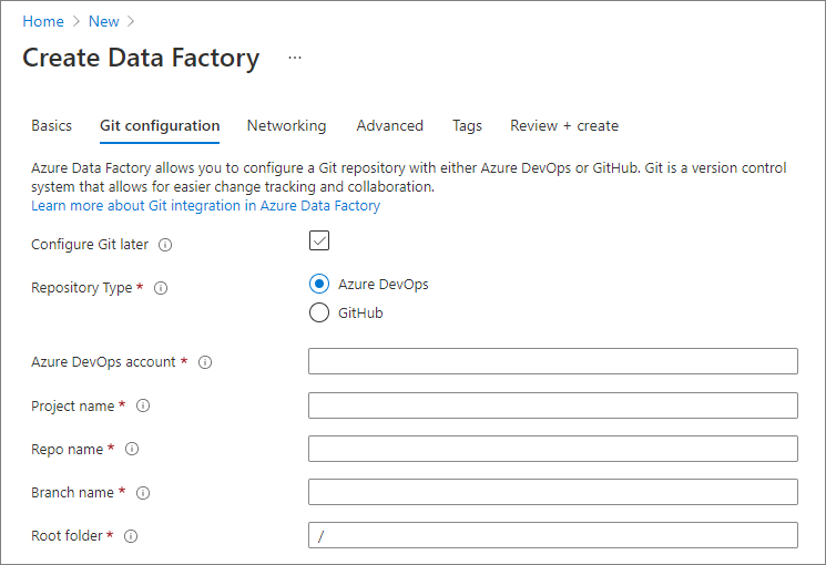 Configurer les paramètres du référentiel de code à partir du Portail Azure