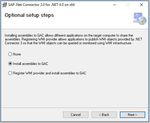 Installer SAP Connector pour .NET