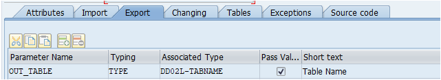 Table d’exportation 1