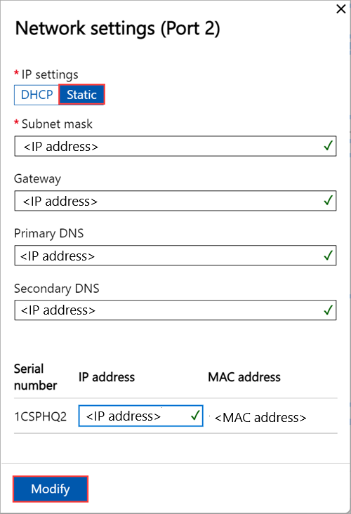 Capture d’écran de l’interface utilisateur web locale affichant la page « Mise en réseau avancée » pour un nouvel appareil 2