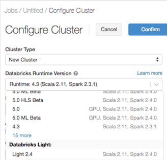 Sélectionner Databricks Light