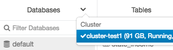 Sélectionner un cluster