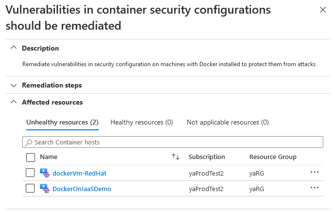 Recommandations pour corriger les vulnérabilités dans les configurations de sécurité de conteneur.