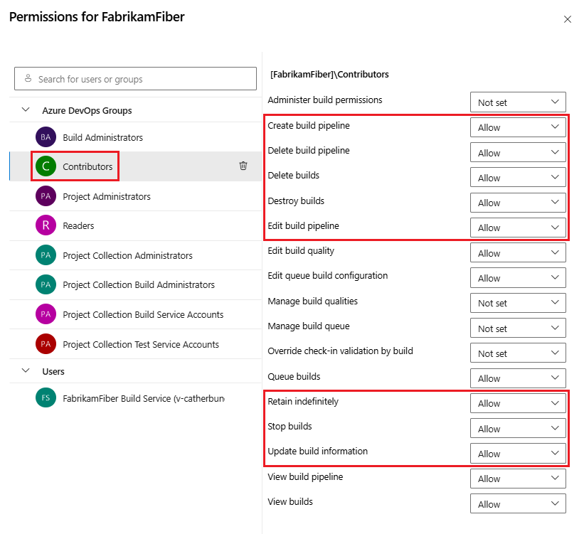 Configurer les autorisations des contributeurs