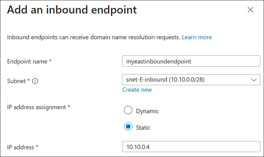 Capture d’écran montrant comment choisir une adresse IP statique.