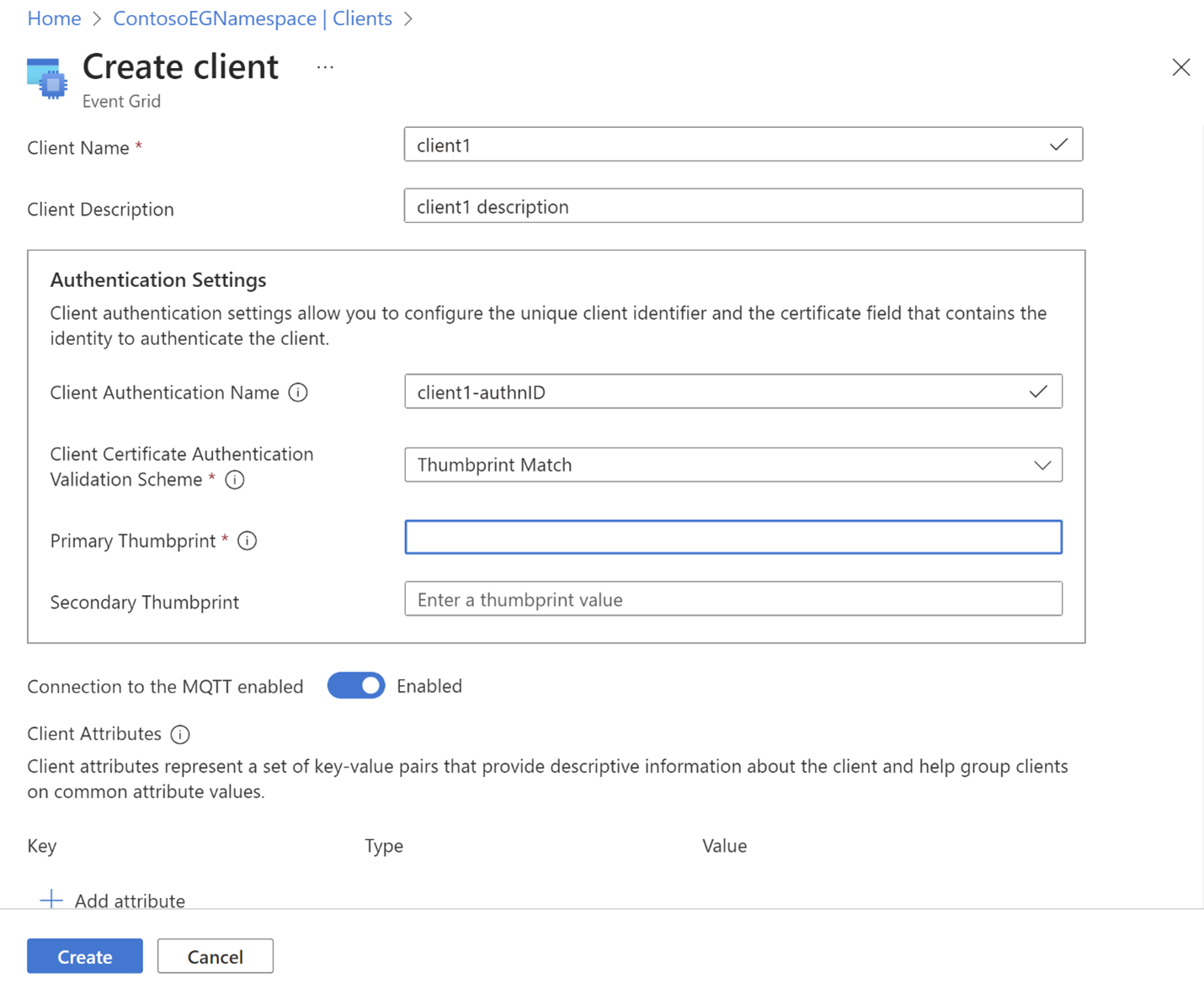 Capture d’écran montrant les métadonnées du client avec le système d’authentification par empreinte.