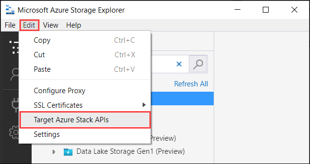 Configurer l’Explorateur Stockage