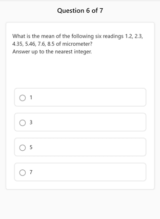 Exemple de question numérique