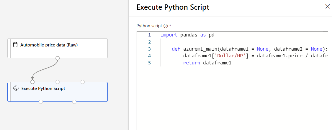 Pipeline Exécuter Python