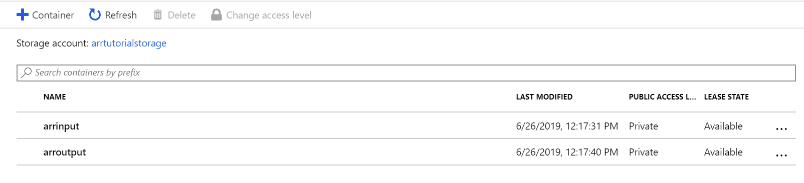 Configuration de stockage Blob