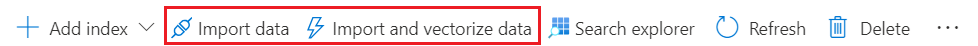 Capture d’écran qui montre comment ouvrir l’assistant Importation des données sur le portail Azure.