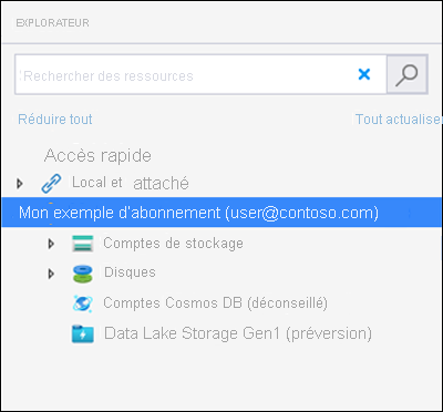 Screenshot showing Storage Explorer main page