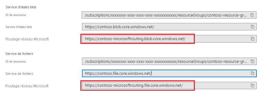 Option de routage réseau Microsoft pour les points de terminaison propres à l’itinéraire