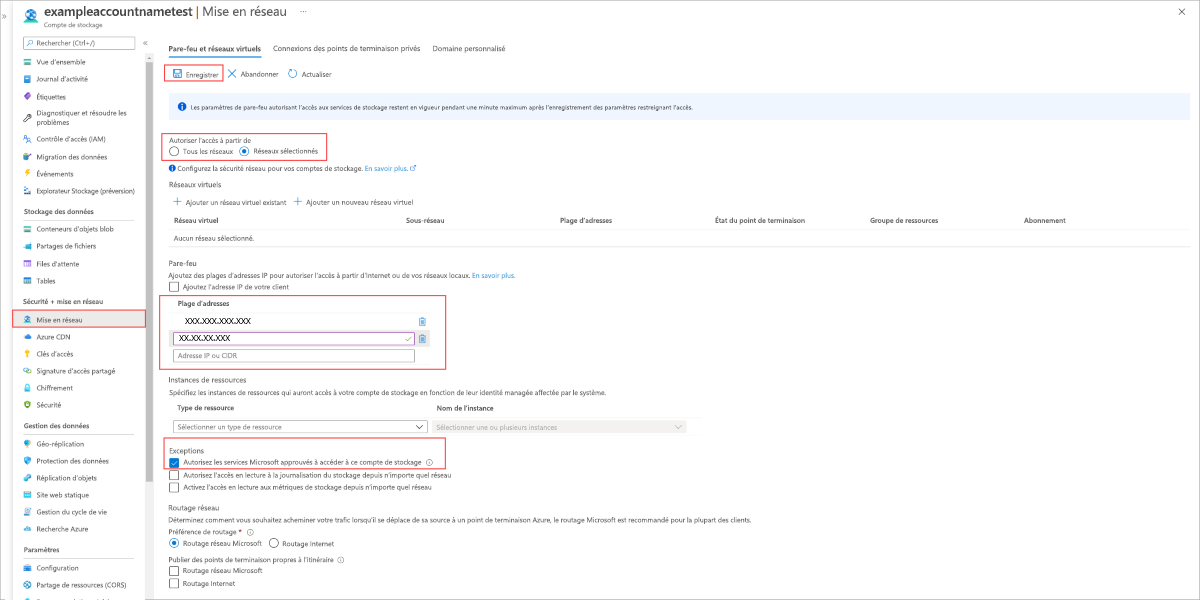 Configuration des paramètres de pare-feu et de réseau virtuel pour un fonctionnement avec Azure File Sync