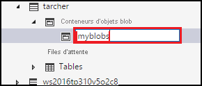 Create Blob Containers text box