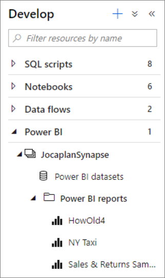 Développez Power BI et l’espace de travail.